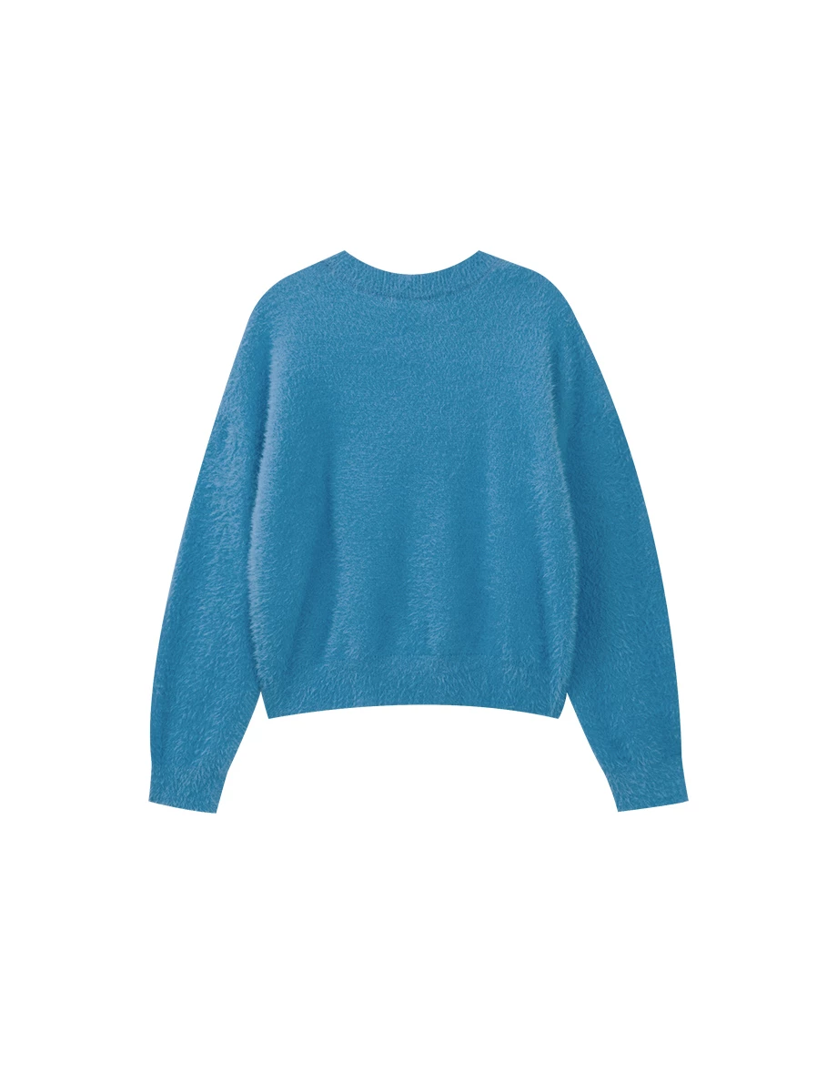 【DINOTAENG】Fluffy Knit Graphic Sweater Top 【DINOTAENG】Fluffy Knit Graphic Sweater Top