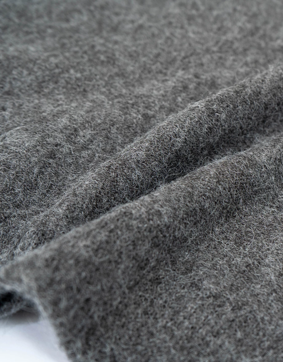 Soft Fuzzy Asymmetric Shoulder Tie Neck Knit Sweater Soft Fuzzy Asymmetric Shoulder Tie Neck Knit Sweater