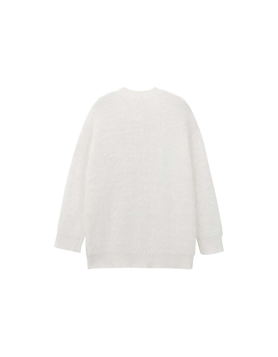 CNY Lucky Character Soft Touch Fluffy Longline Knit Sweater