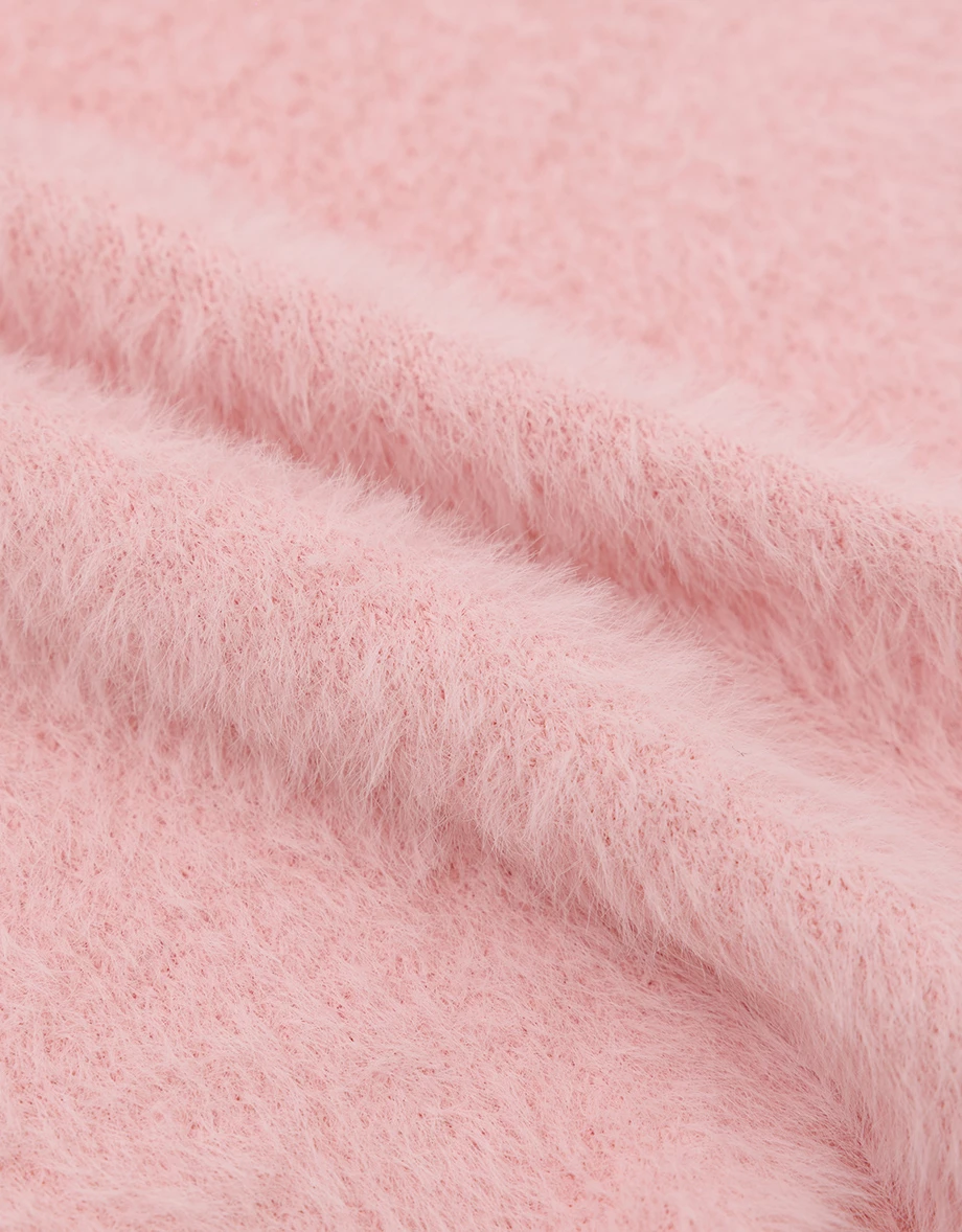 Soft Fuzzy Knit Button Front Cropped Cardigan