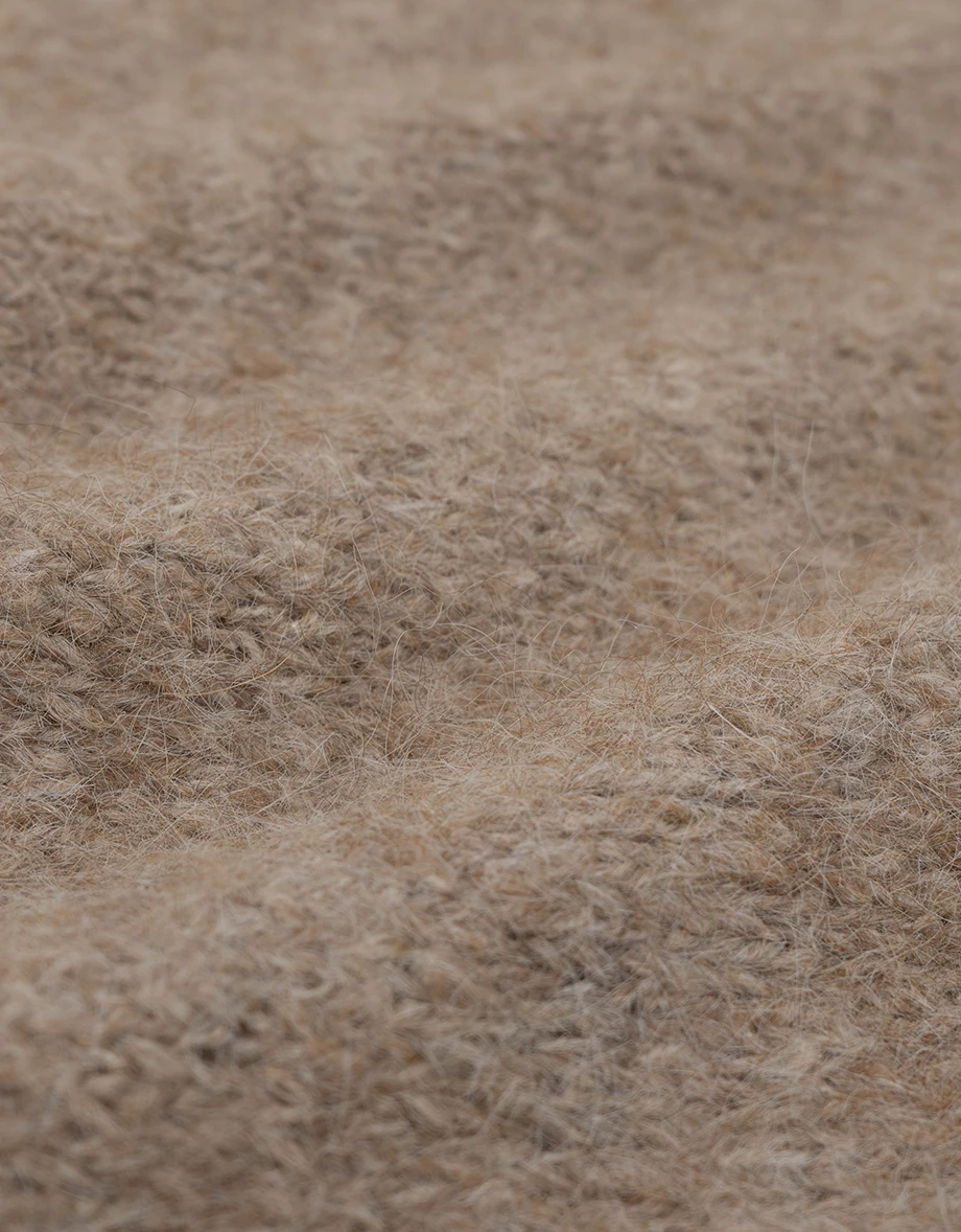 Basic Fuzzy Knit A Line Fitted Mini Skirt