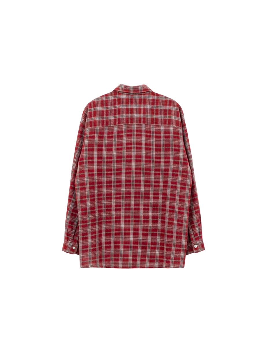 Vintage Inspired Oversized Plaid Button Up Shirt Blouse Vintage Inspired Oversized Plaid Button Up Shirt Blouse