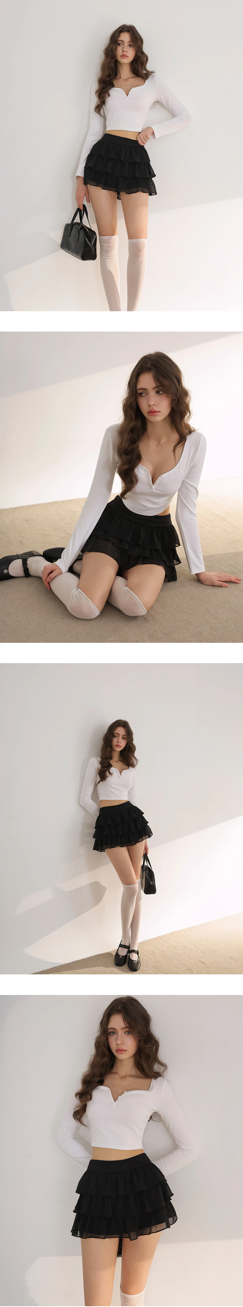 【柔霧砂洗莫代爾】愛心刺繡U領排扣長袖短版上衣 【柔霧砂洗莫代爾】愛心刺繡U領排扣長袖短版上衣