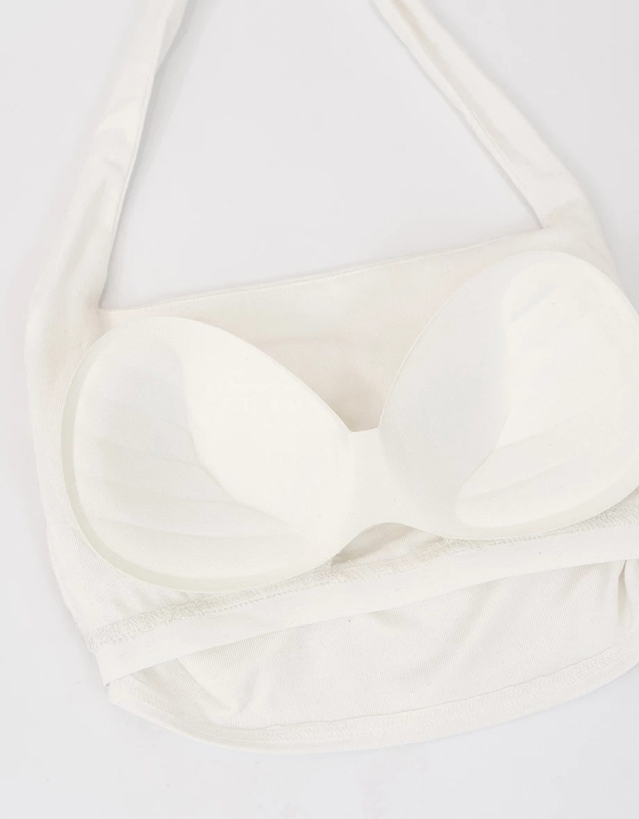 【冰肌涼感】方領繞頸短版BRA背心