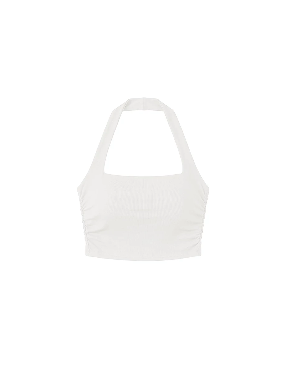 【冰肌涼感】方領繞頸短版BRA背心