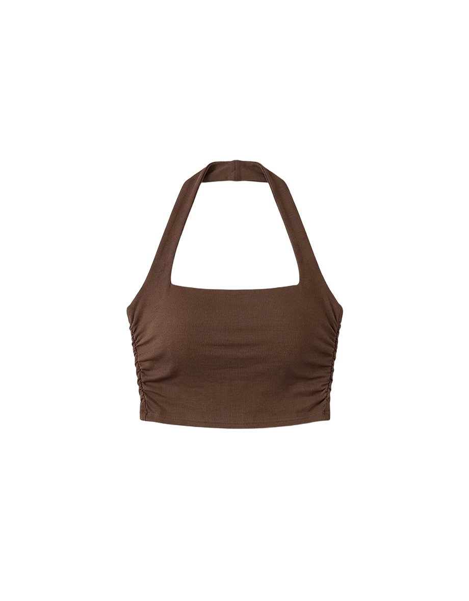 【冰肌涼感】方領繞頸短版BRA背心