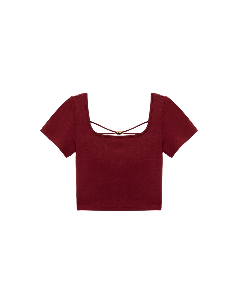 【冰肌涼感】美背後交叉短袖BRA上衣