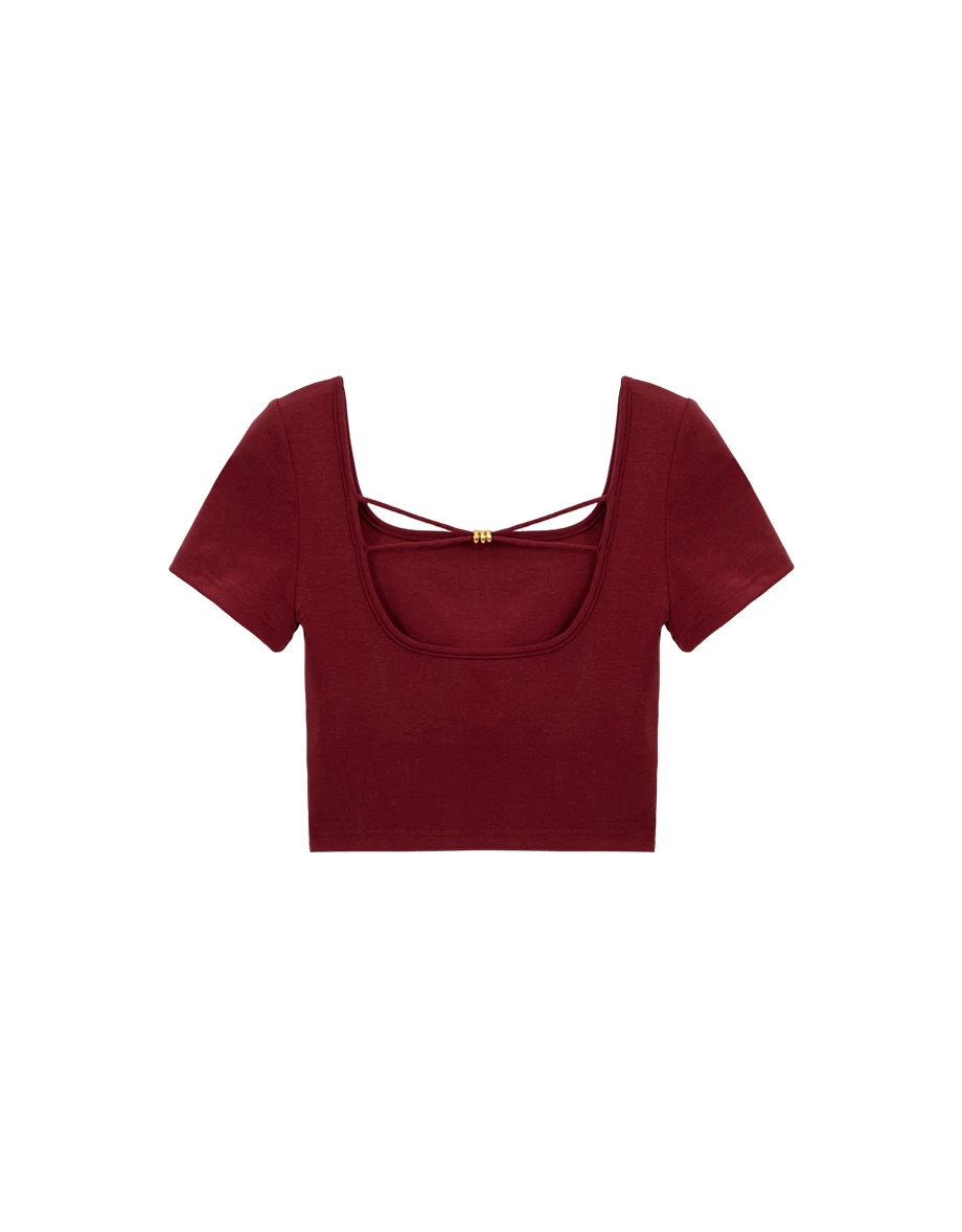 【冰肌涼感】美背後交叉短袖BRA上衣