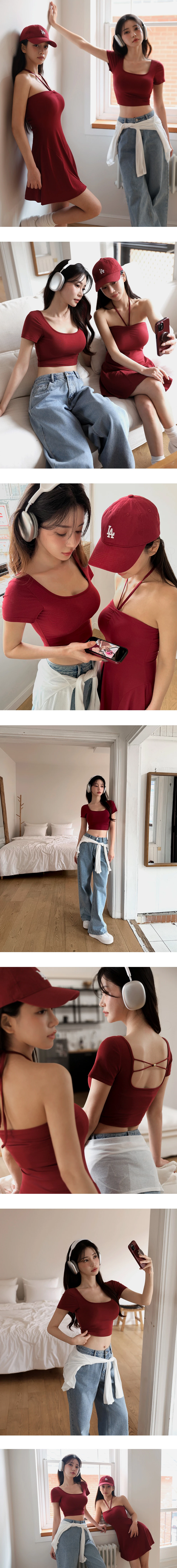 【冰肌涼感】美背後交叉短袖BRA上衣