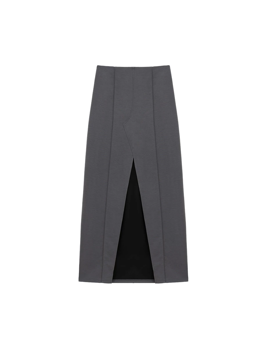 【AIRY HOURGLASS】 Skirt Panjang Slim High Waist Belahan Depan