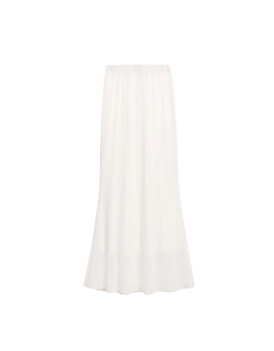 鬆緊腰魚尾長裙 素色款/格紋款