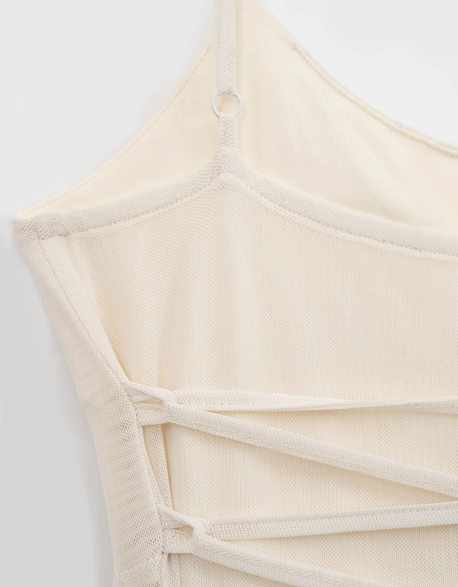 【HEYMAN聯名】天生馬甲線 後綁帶細肩帶長洋裝(附胸墊) 【HEYMAN聯名】天生馬甲線 後綁帶細肩帶長洋裝(附胸墊)