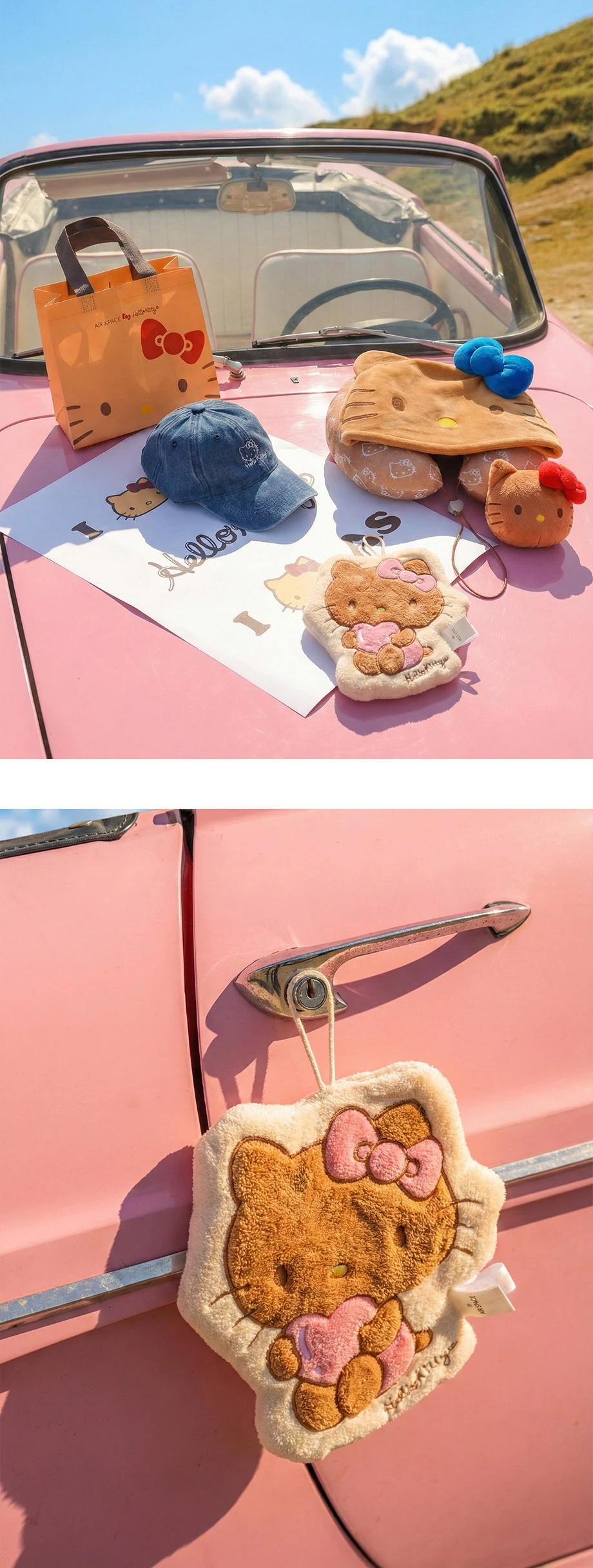 【Hello Kitty Collaboration】Embroidered Plush Hanging Hand Towel 【Hello Kitty Collaboration】Embroidered Plush Hanging Hand Towel