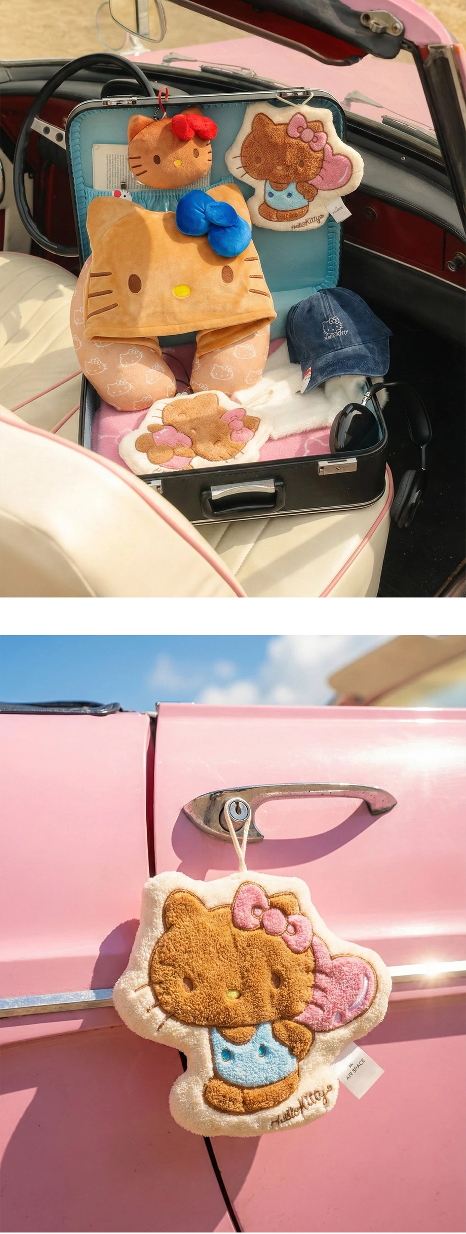 【Hello Kitty Collaboration】Embroidered Plush Hanging Hand Towel 【Hello Kitty Collaboration】Embroidered Plush Hanging Hand Towel