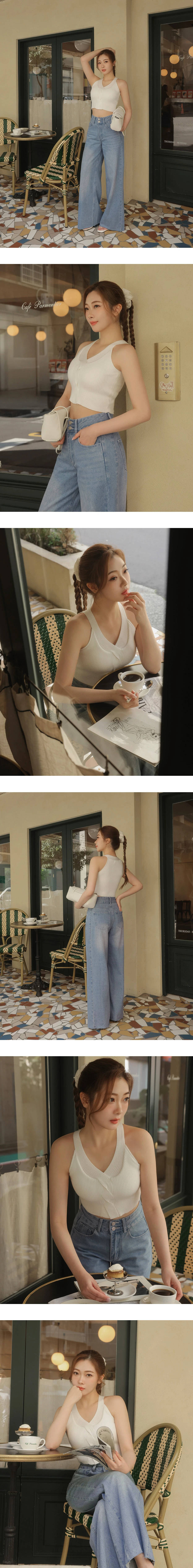 【HEYMAN聯名】交叉麻花設計削肩短版羅紋針織背心(附胸墊) 【HEYMAN聯名】交叉麻花設計削肩短版羅紋針織背心(附胸墊)