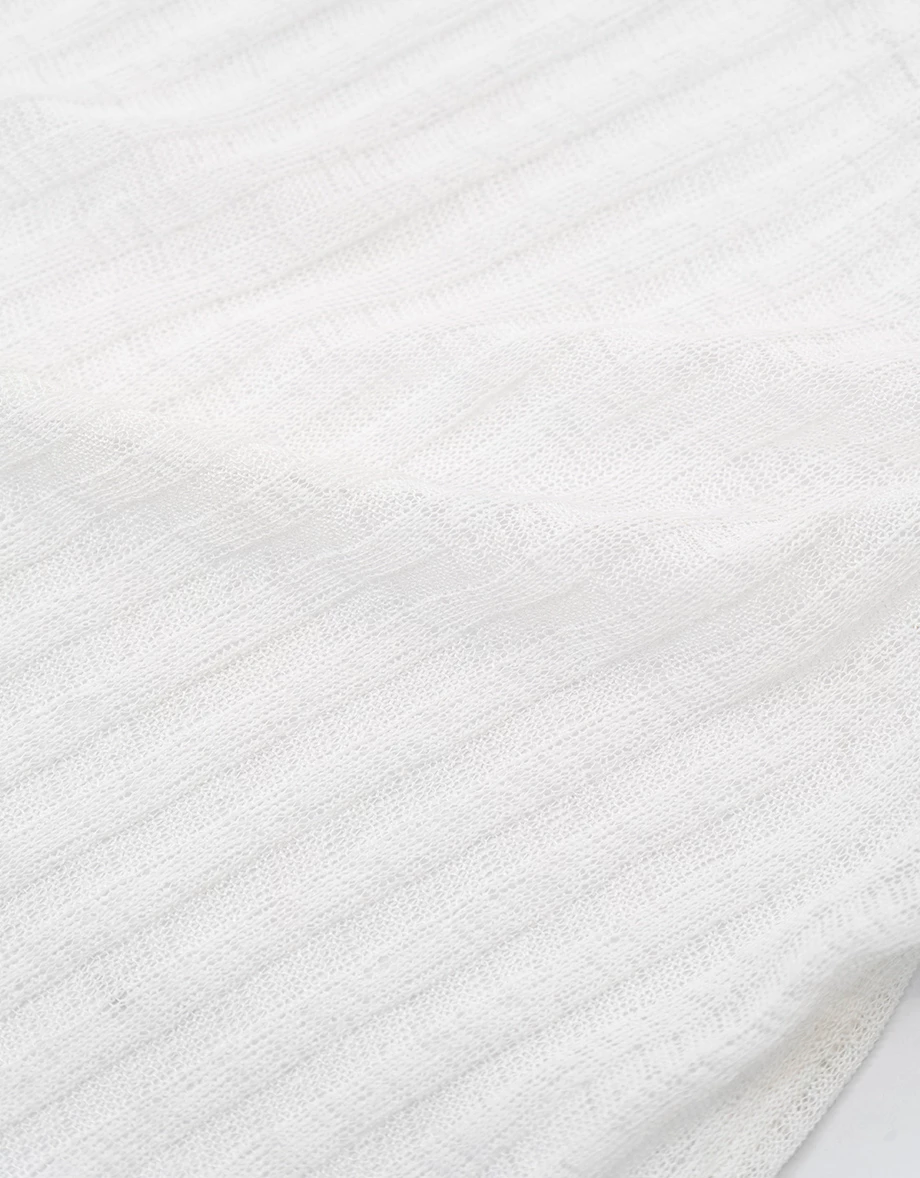 一字領長袖寬版竹節紋外罩上衣 一字領長袖寬版竹節紋外罩上衣