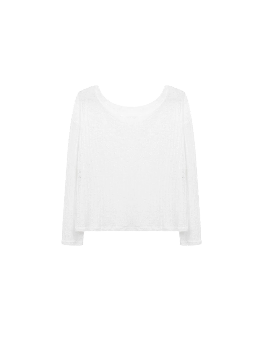 一字領長袖寬版竹節紋外罩上衣 一字領長袖寬版竹節紋外罩上衣