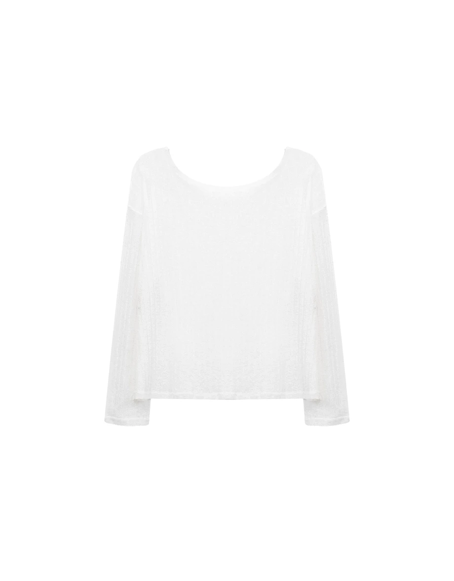 一字領長袖寬版竹節紋外罩上衣 一字領長袖寬版竹節紋外罩上衣