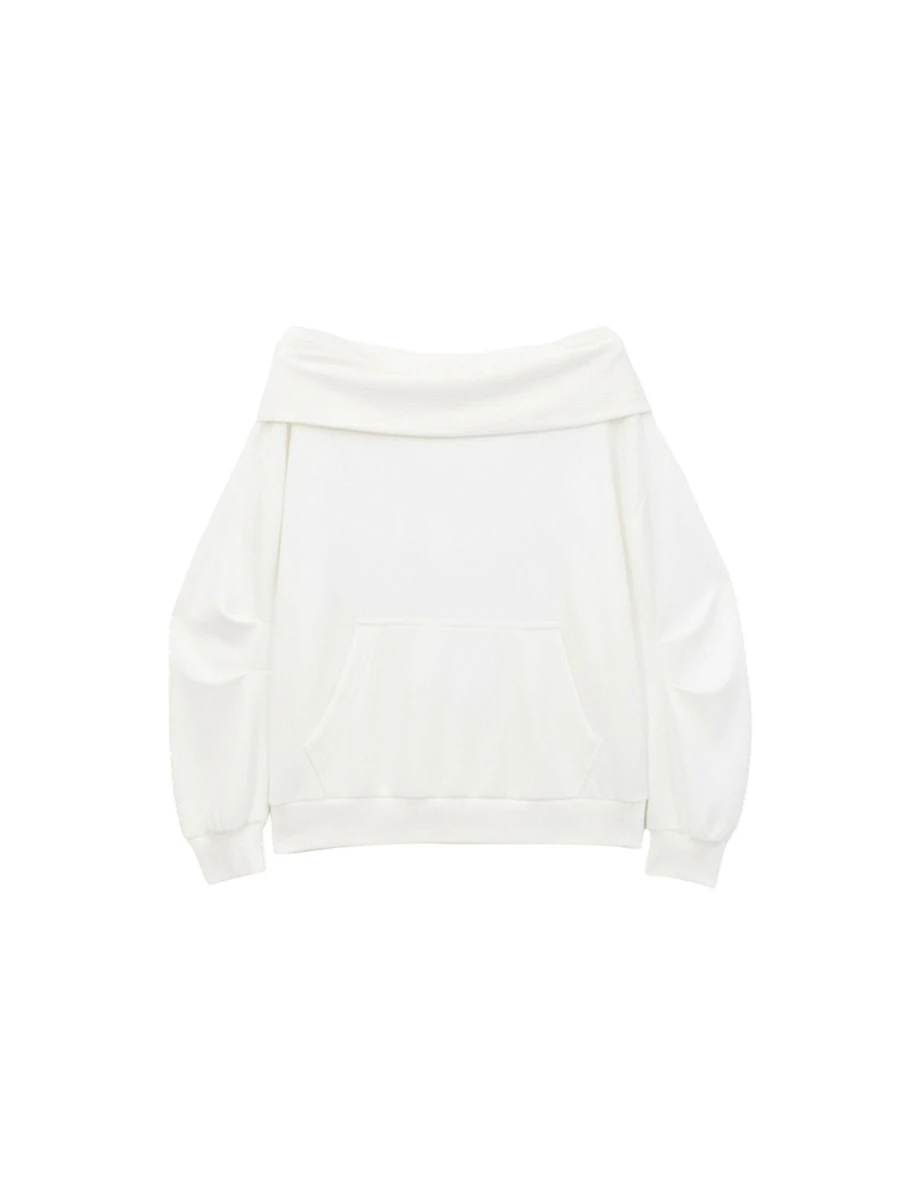 2 Way Convertible Off Shoulder Hoodie Sweatshirt 2 Way Convertible Off Shoulder Hoodie Sweatshirt