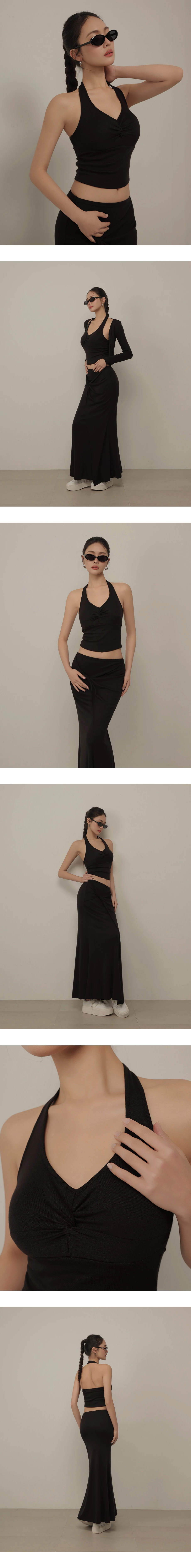 【奶油柔感棉】V領繞頸短版BRA背心