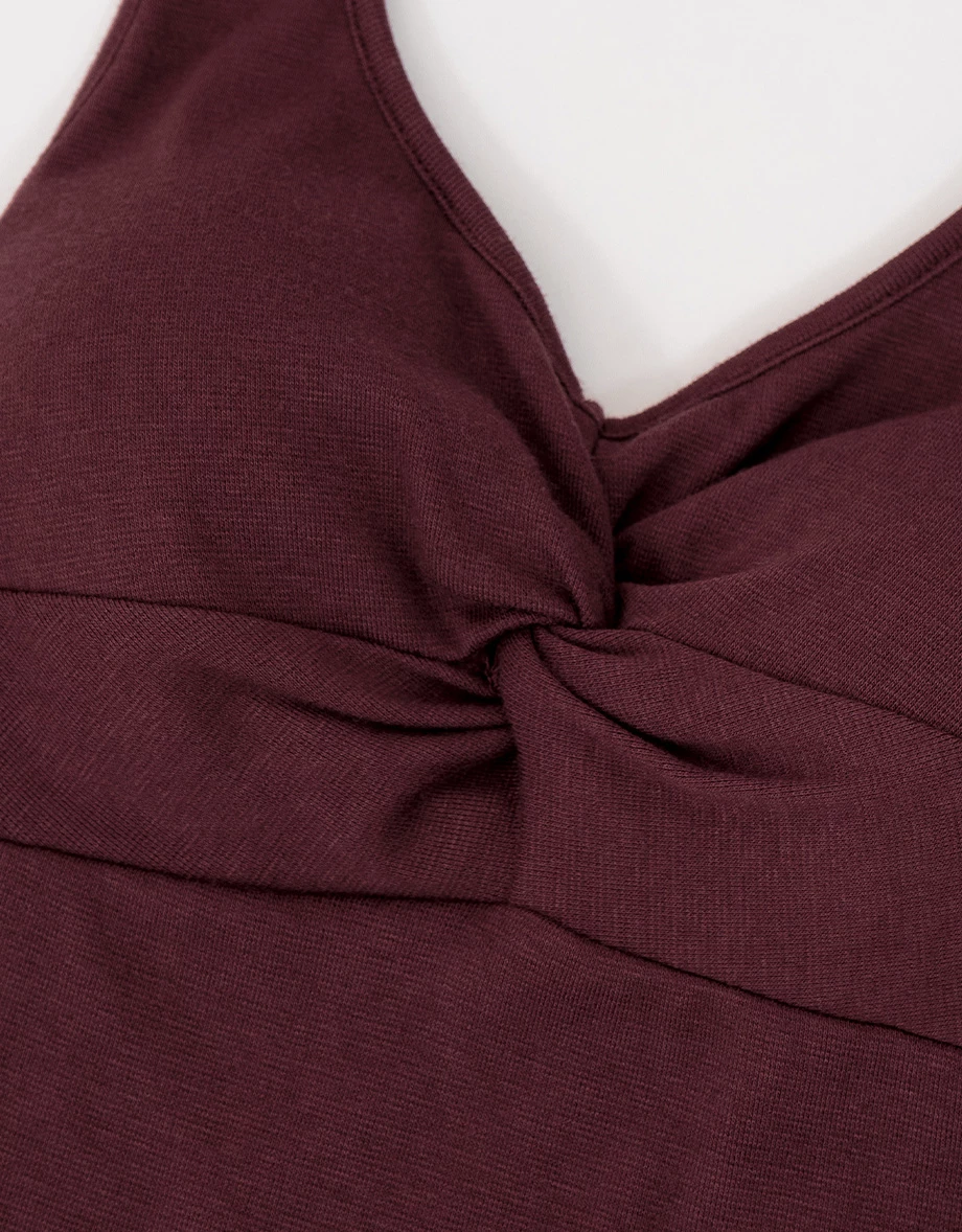 【奶油柔感棉】V領繞頸短版BRA背心