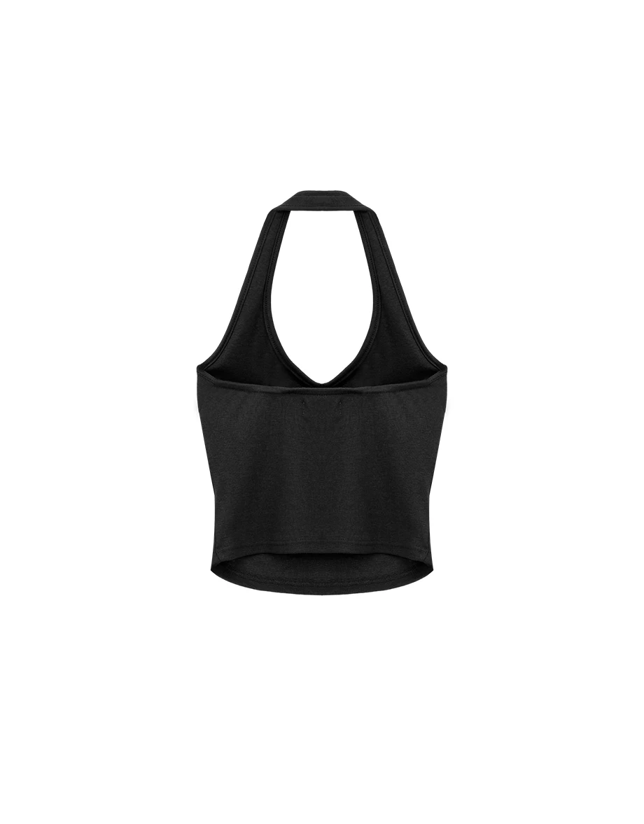 【奶油柔感棉】V領繞頸短版BRA背心