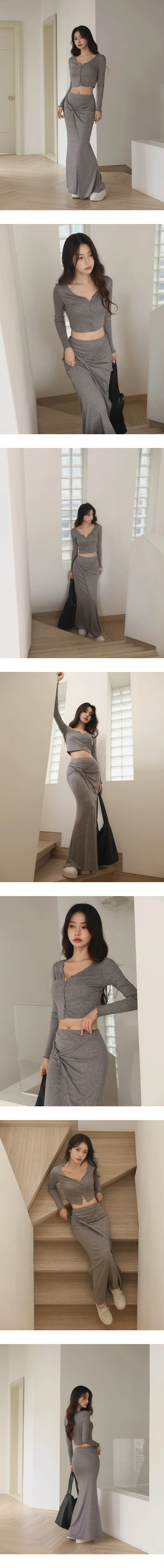 【奶油柔感棉】V領木耳邊針織開襟衫