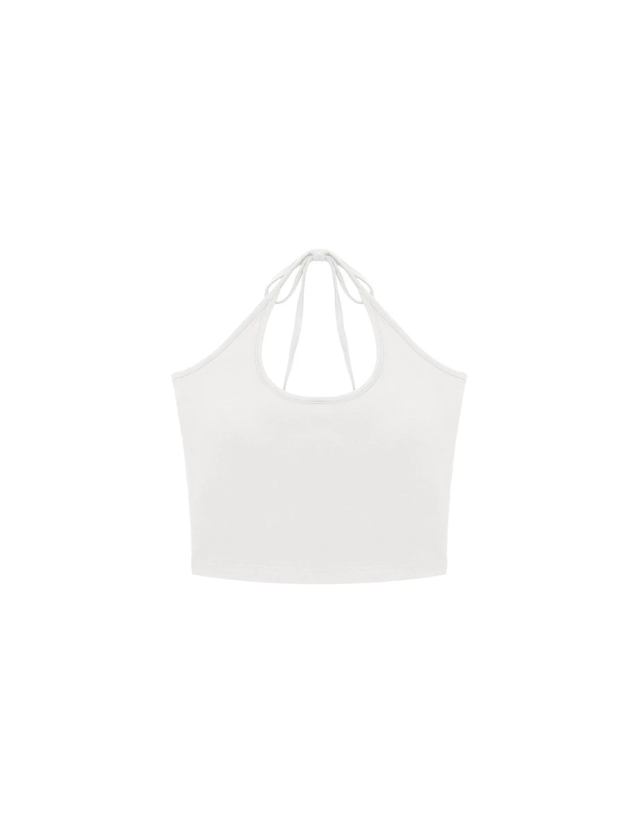 Strappy Halter Neck Open Back Padded Bra Top
