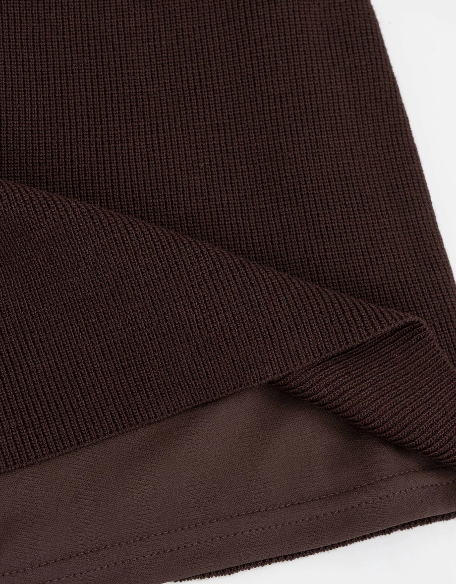 Ribbed Mid Waistband Bodycon Mini Skirt