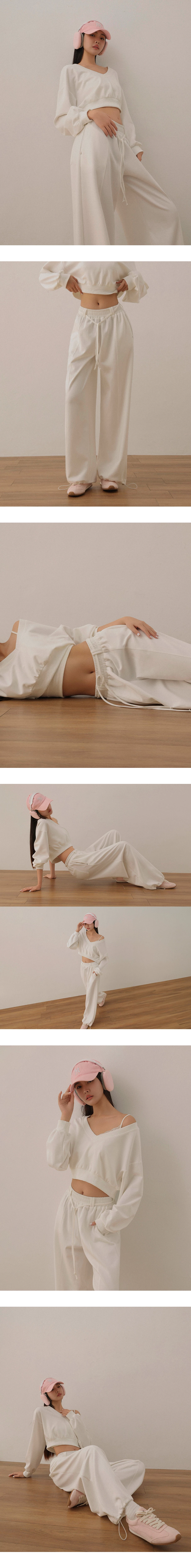 Adjustable Drawstring Waist Wide Leg Lounge Pants