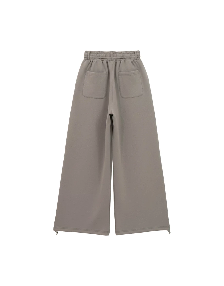 Adjustable Drawstring Waist Wide Leg Lounge Pants