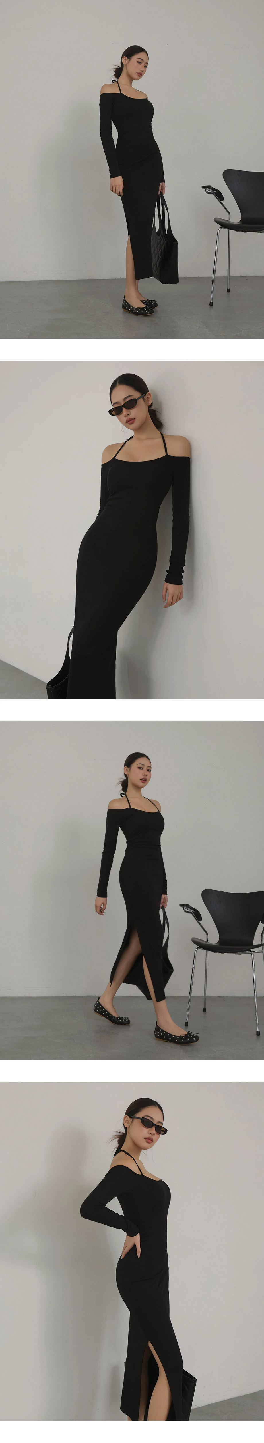 2 Way Off Shoulder Tie Front Cut Out Side Ruched Padded Maxi Dress