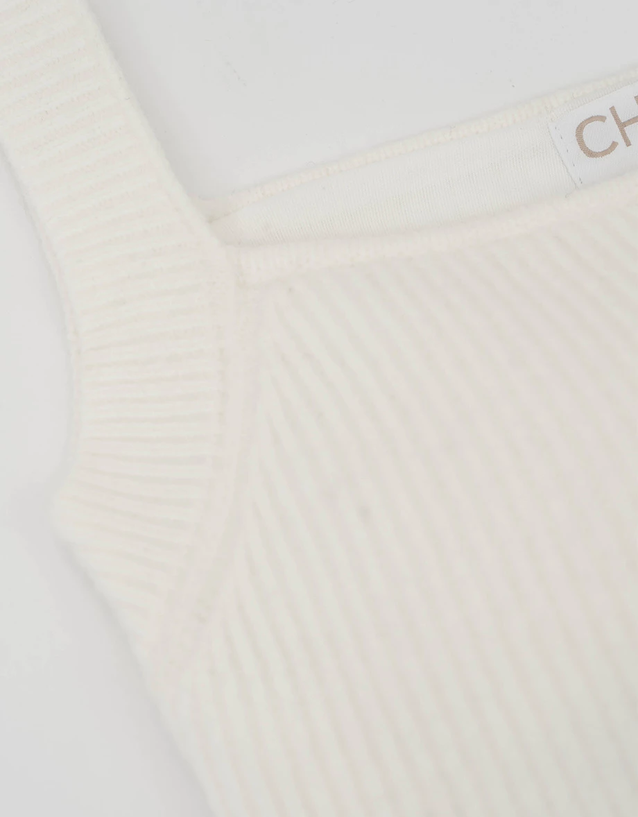 Square Neck Wide Strap Ribbed Knit Padded Crop Tank Top Square Neck Wide Strap Ribbed Knit Padded Crop Tank Top