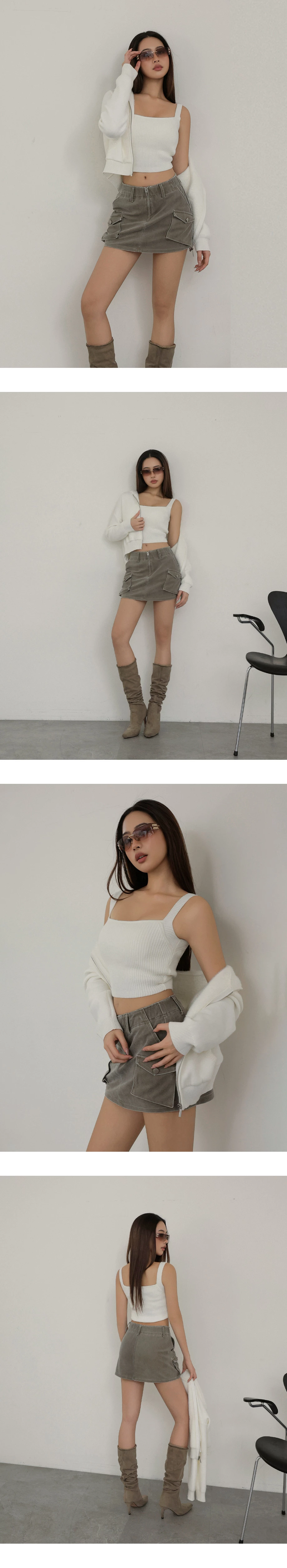 Square Neck Wide Strap Ribbed Knit Padded Crop Tank Top Square Neck Wide Strap Ribbed Knit Padded Crop Tank Top