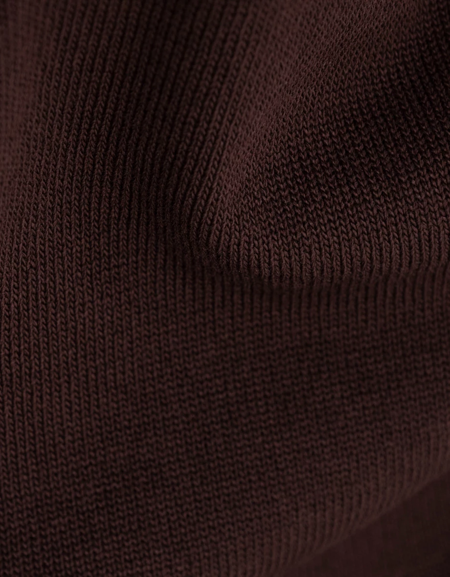 Deep V Neck Relaxed Fit Long Sleeve Knit Top