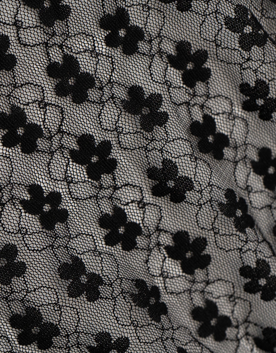 小花蕾絲綁帶開襟細肩帶傘擺背心