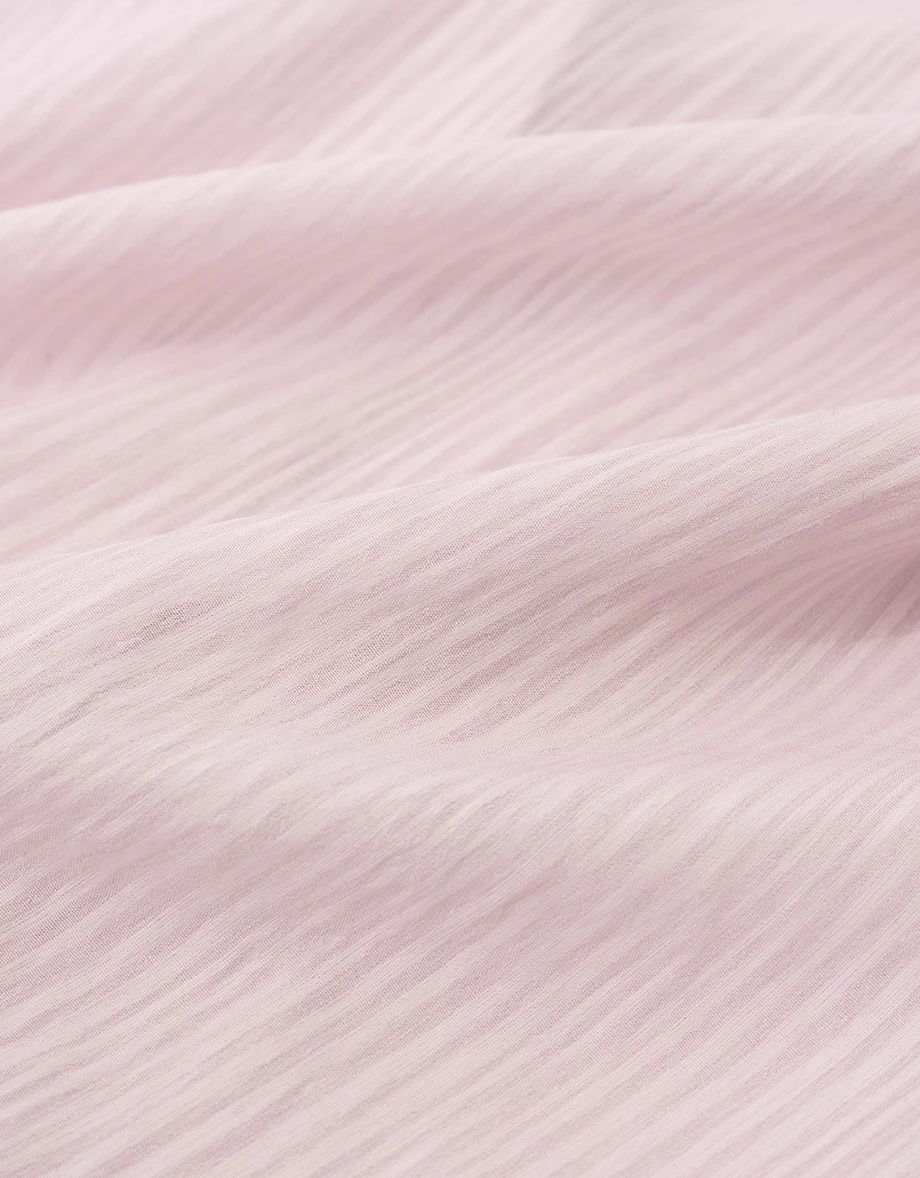 翻領長袖條紋紋理短版襯衫