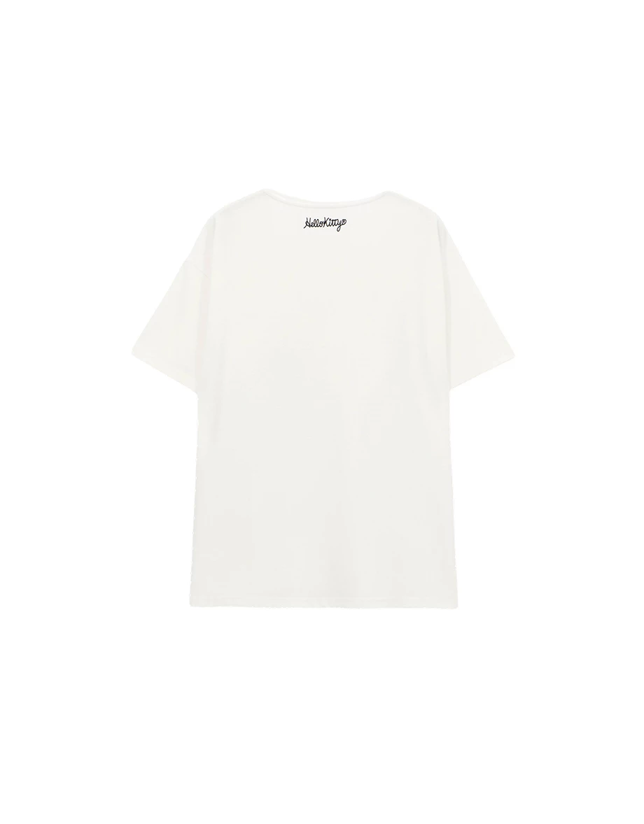 【Hello Kitty Collaboration】Front Print Classic Graphic Oversized Tee
