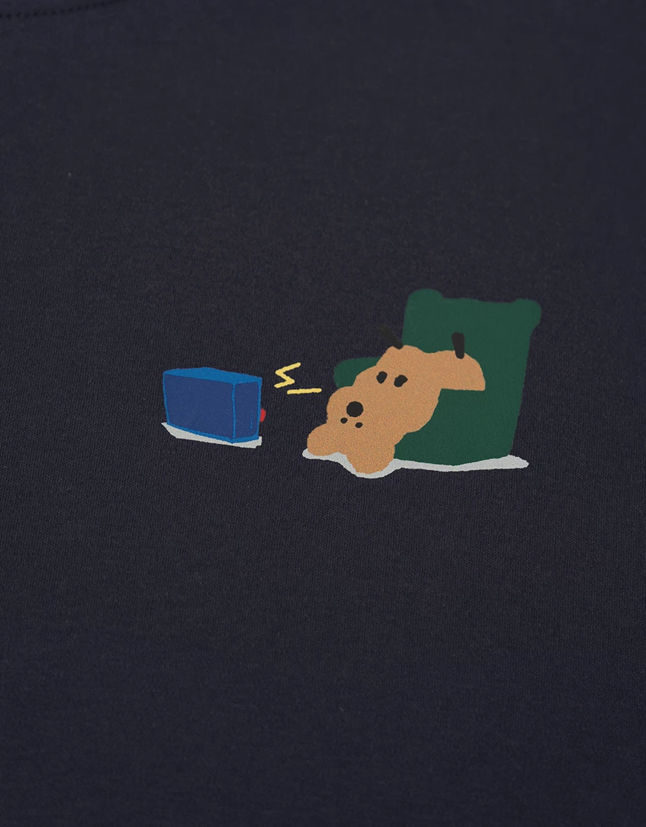 【DINOTAENG】印花小圖圓領短袖寬版TEE 【DINOTAENG】印花小圖圓領短袖寬版TEE