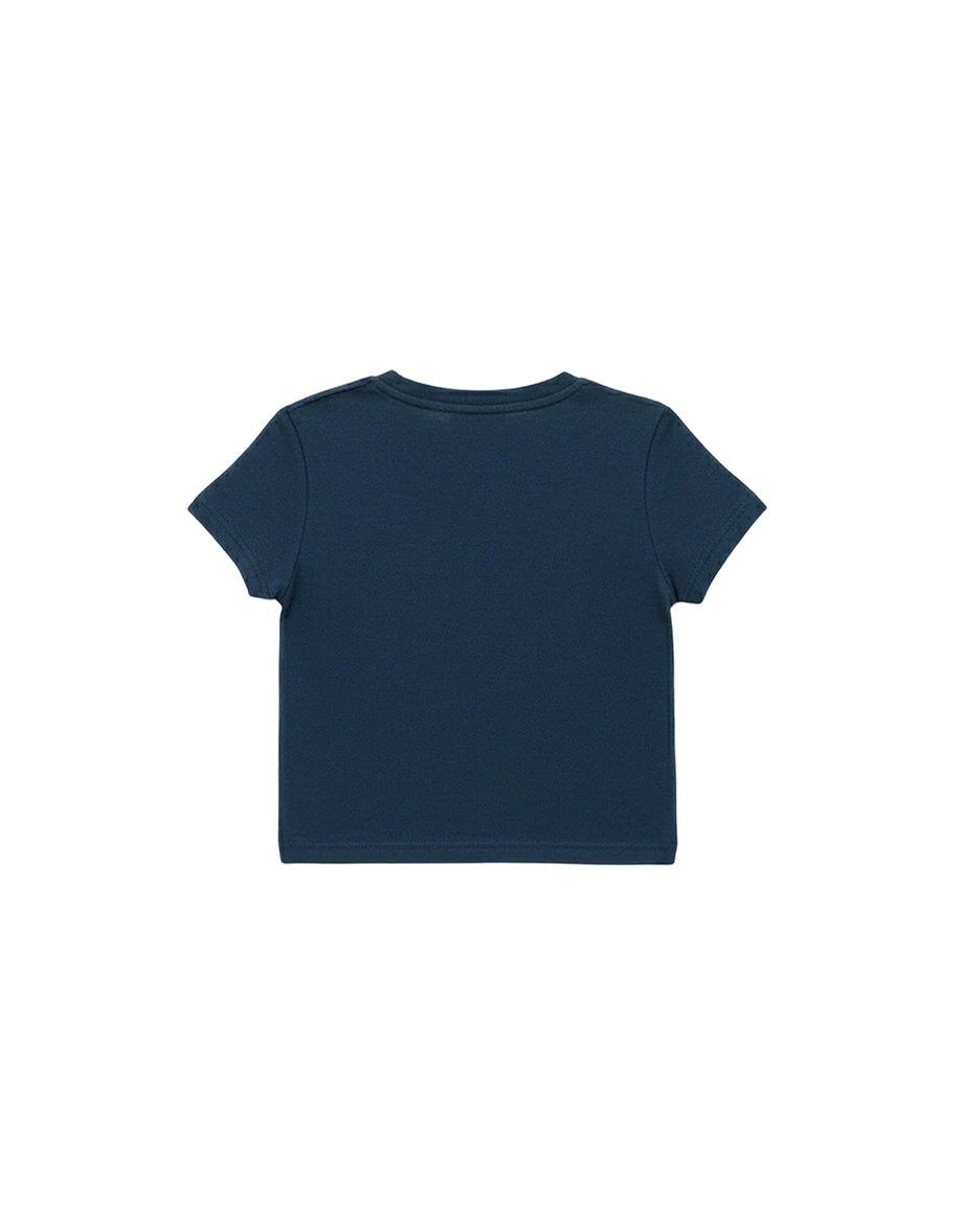 【DINOTAENG】毛巾繡圖案圓領短袖短版TEE