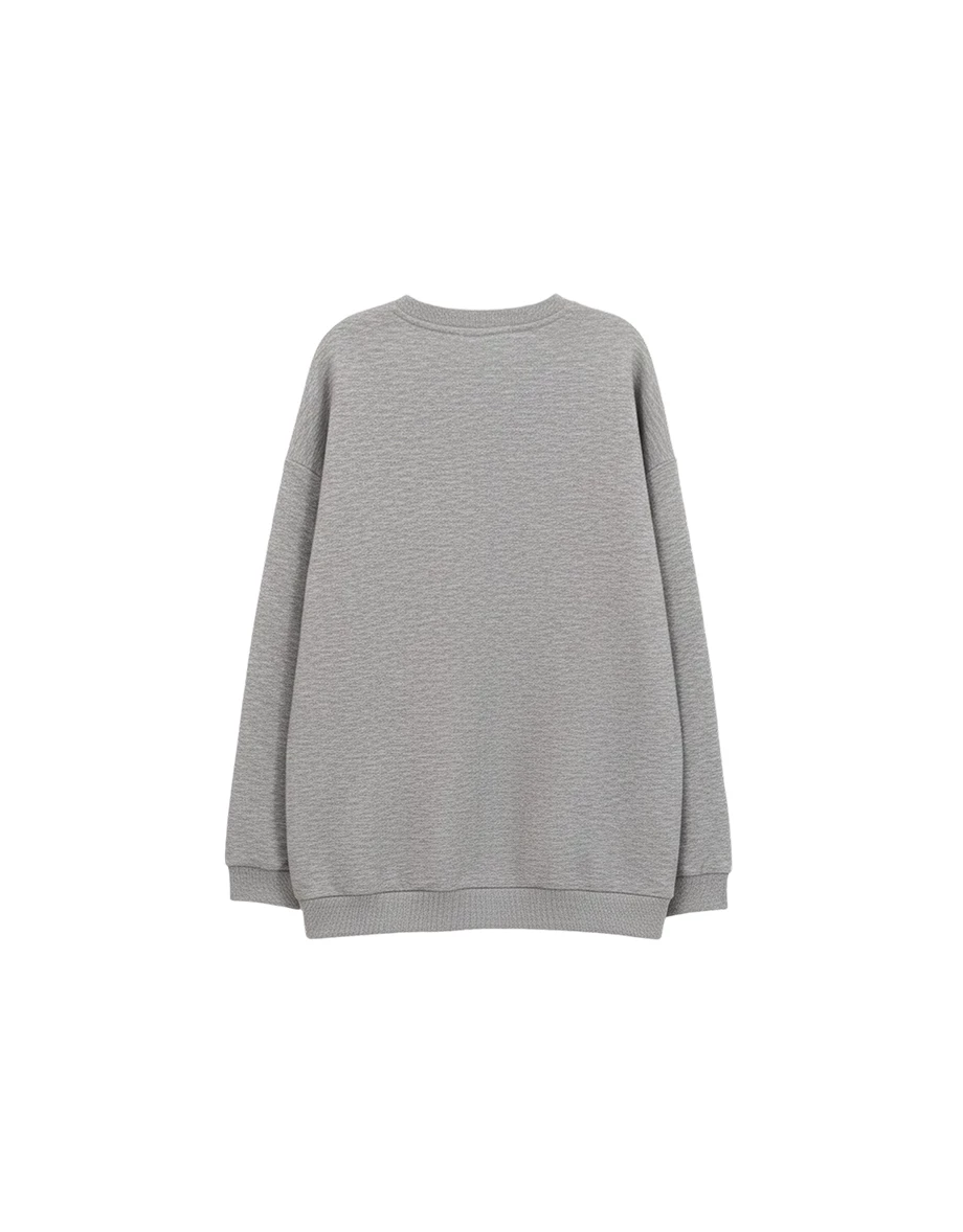 【DINOTAENG】毛巾繡小圖圓領長袖空氣棉寬版大學 TEE 【DINOTAENG】毛巾繡小圖圓領長袖空氣棉寬版大學 TEE