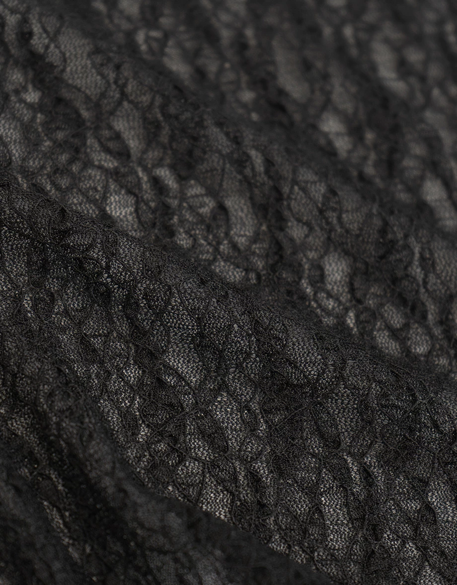 綁帶開襟木耳邊長袖蕾絲罩衫荷葉下擺細肩帶背心套裝(附胸墊)