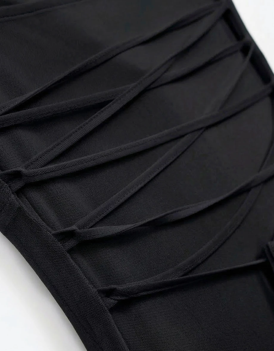 【HEYMAN聯名】天生馬甲線 後綁帶細肩帶長洋裝(附胸墊)