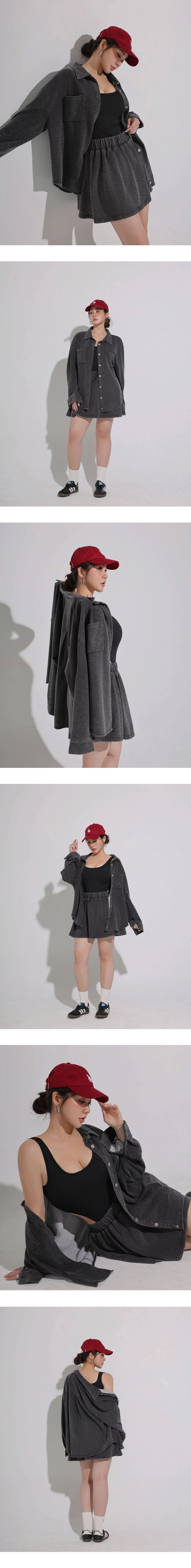 Vintage Washed Pinstripe Oversized Shirt Blouse with Pockets Vintage Washed Pinstripe Oversized Shirt Blouse with Pockets