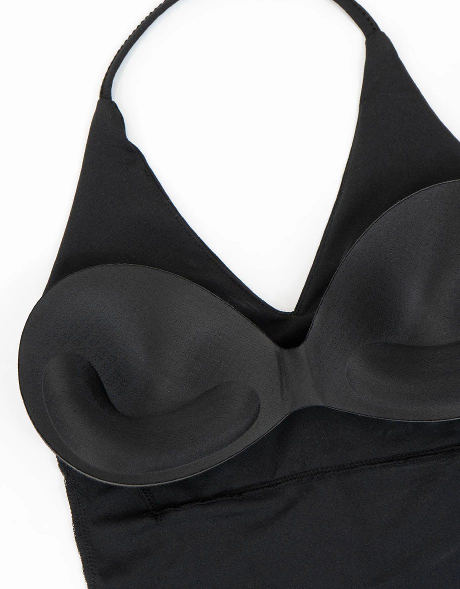 Bodycon Halter V Neck Backless Shaping Padded Bodysuit