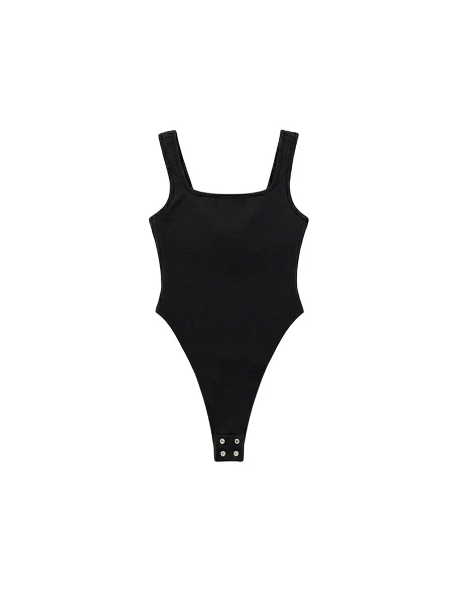 Bodycon Wide Shoulder Strap Shaping Padded Bodysuit