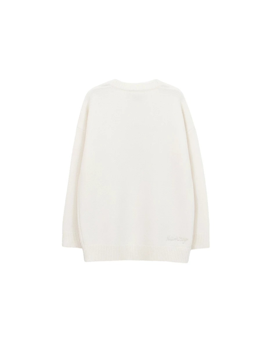 【Hello Kitty Collaboration】 Jacquard Knit Longline Oversized Sweater