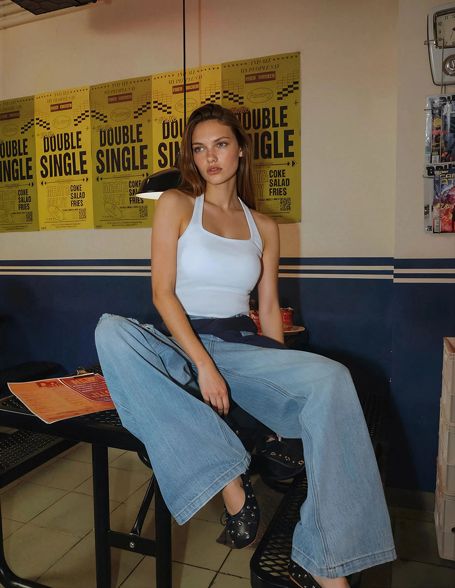 Halter Square Neck Ribbed Cropped Padded Tank Top