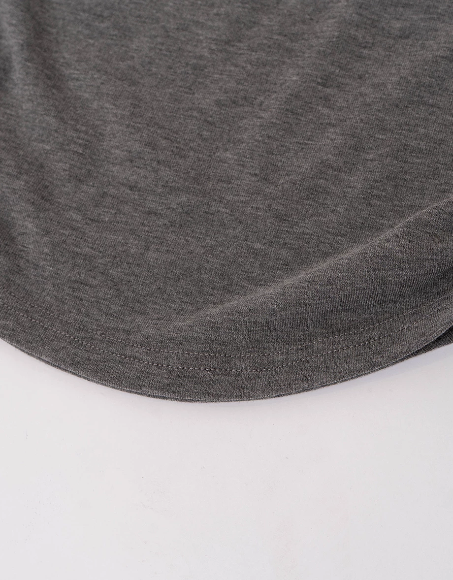 不對稱領側抓皺無袖短版上衣