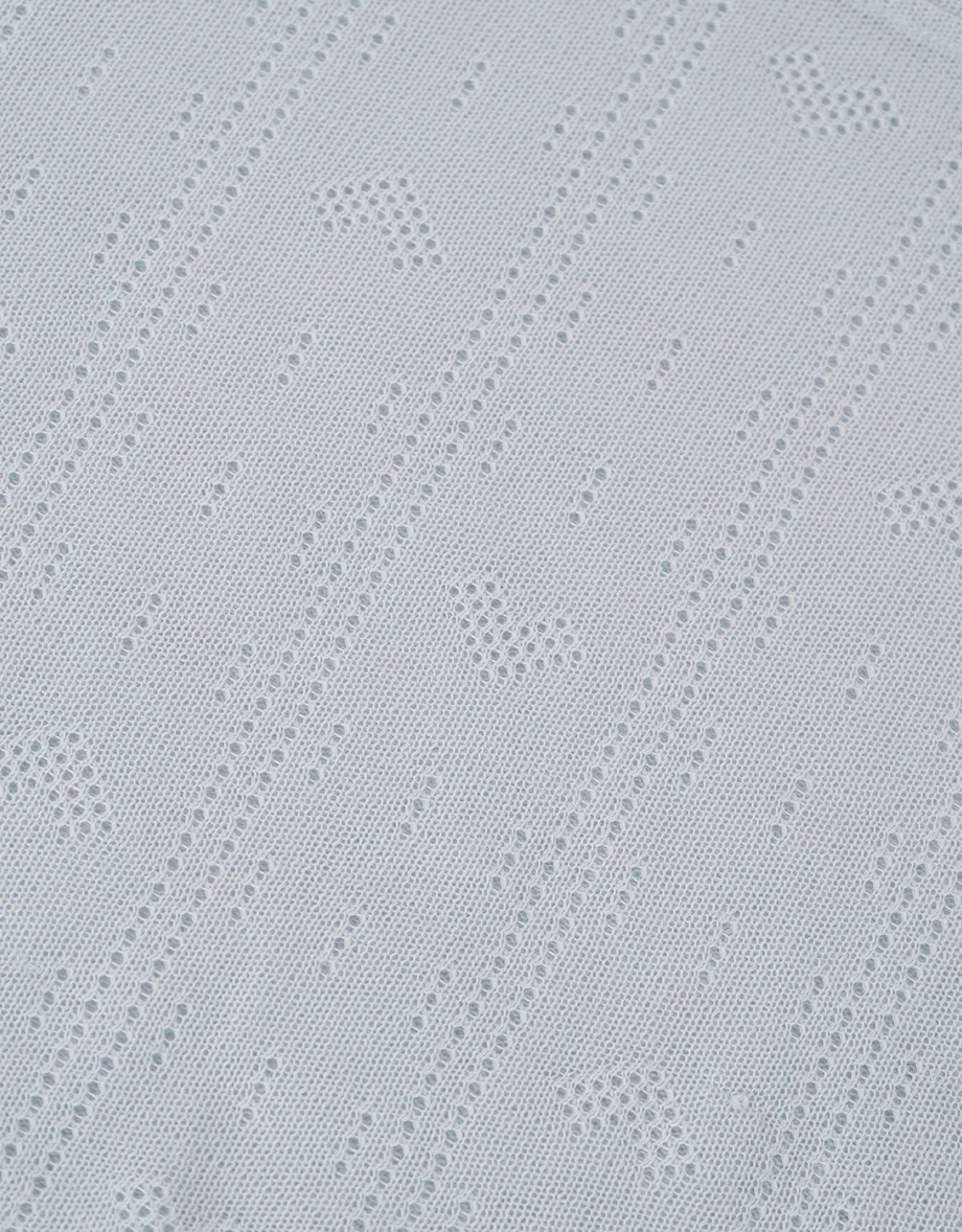 圓領鏤空愛心條紋下擺抽繩長袖針織衫(附BRA背心)